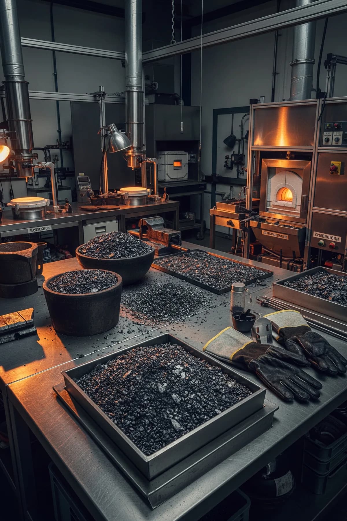 Laboratório pirometalúrgico